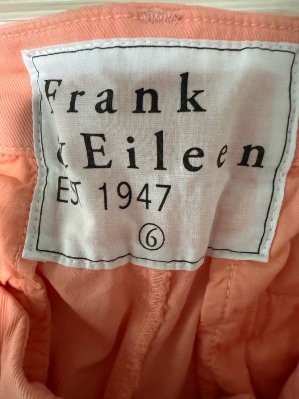Frank & Eileen Wicklow Cotton Chino Italian Twill Size 6 - Picture 4 of 8